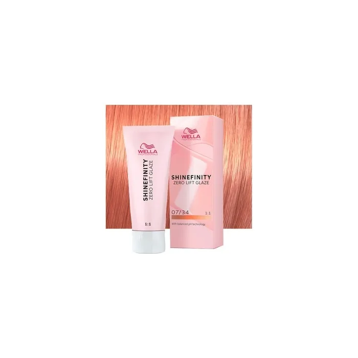 WELLA SHINEFINITY Paprika Spice 07/34 Medium Golden Copper Blonde (60ml) Demi-Permanent Color