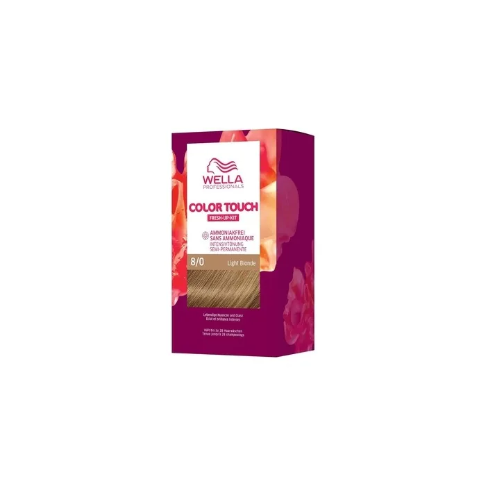 Wella Professionals Color Touch Ammonia-Free Semi-Permanent Hair Color for Color Refreshing and Gray Hair Coverage - Root Kit including Hair Mask Light Blonde