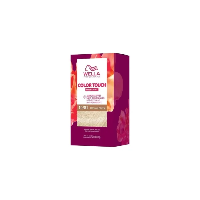 Wella Professionals Color Touch Ammonia-Free Semi-Permanent Hair Color for Color Refreshing and Gray Hair Coverage - Root Kit including Hair Mask Platinum Blonde