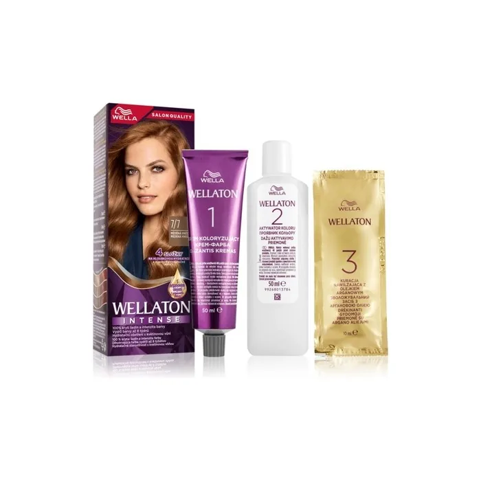 Wella Wellaton Intense Permanent Hair Color With Argan Oil 77 Deep Brown