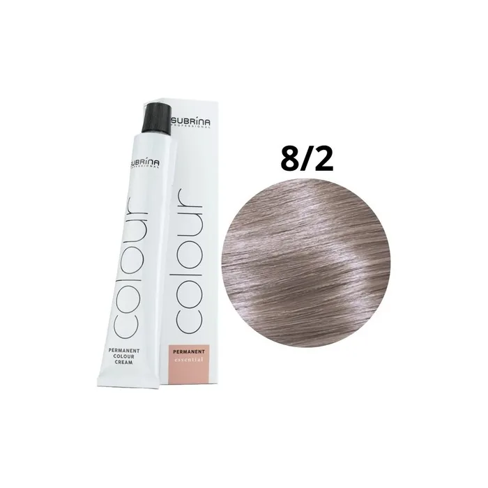 Subrina Professional Permanent Hair Dye 8/2 Light Pearl Blonde 100ml