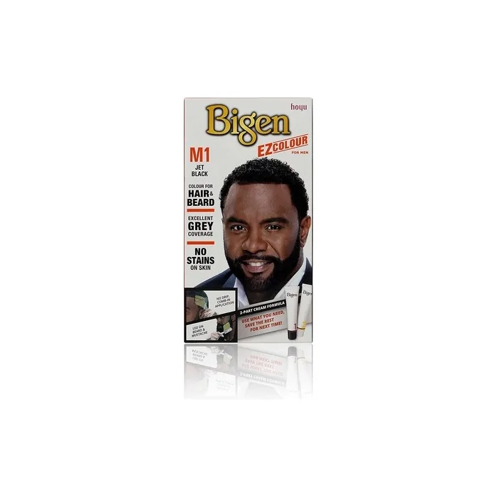 Bigen EZ Color for Men Permanent Hair and Beard Color M1 Jet Black