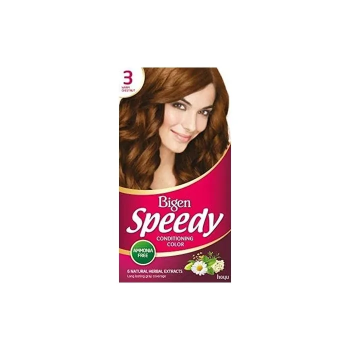 Bigen Speedy Conditioning Colour with Natural Herbal Extracts Warm Chestnut No. 3