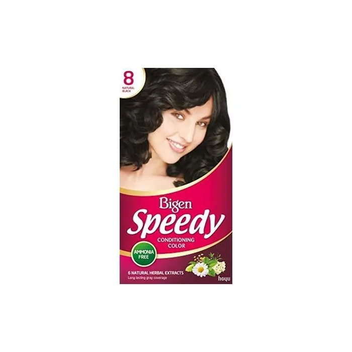 Bigen Speedy Conditioning Color No.8 Natural Black with Natural Herbal Extracts - 1 Application