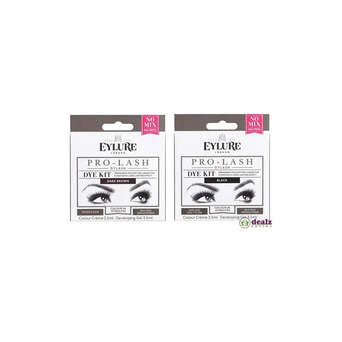 Eylure Pro Lash DyLash Dye Kit Permanent Tint Deep Dark Glossy Colour