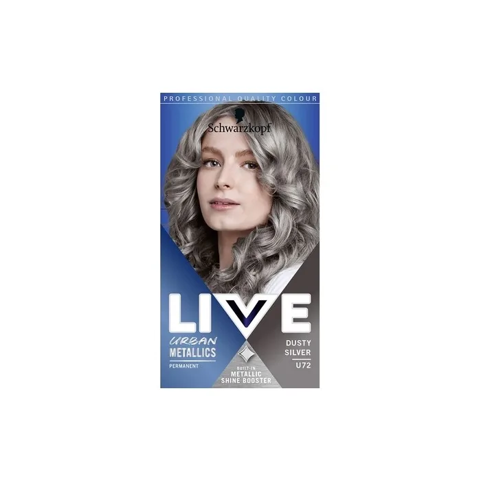 Schwarzkopf Live Urban Intense Metallic Hair Color U72 Dusty Silver 160ml