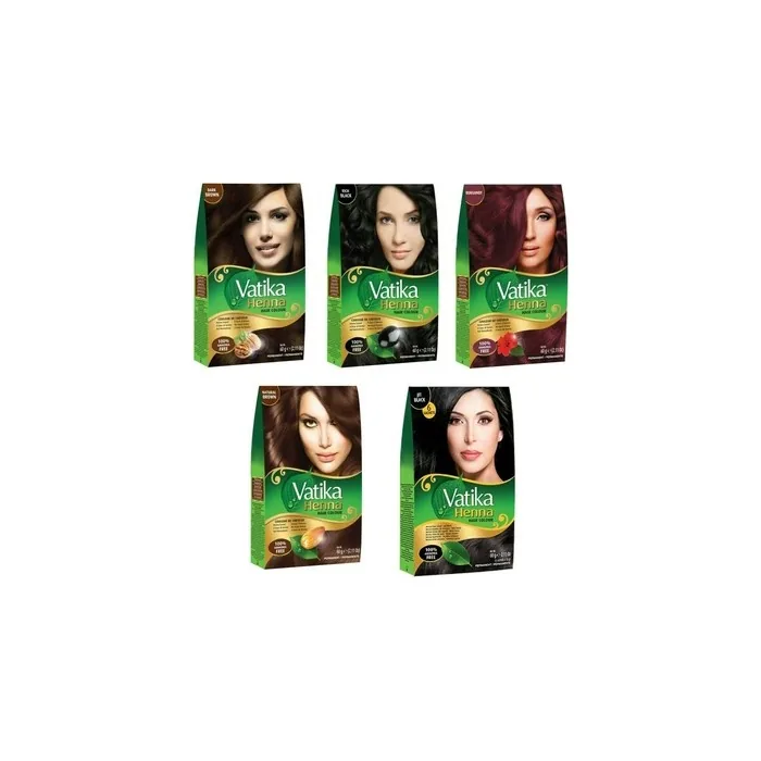 Dabur Vatika Natural Brown Henna Hair Color Powder No Ammonia 60g