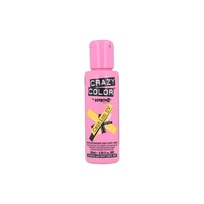 Crazy Color Semi-Permanent Hair Color Cream Caution UV 100ml