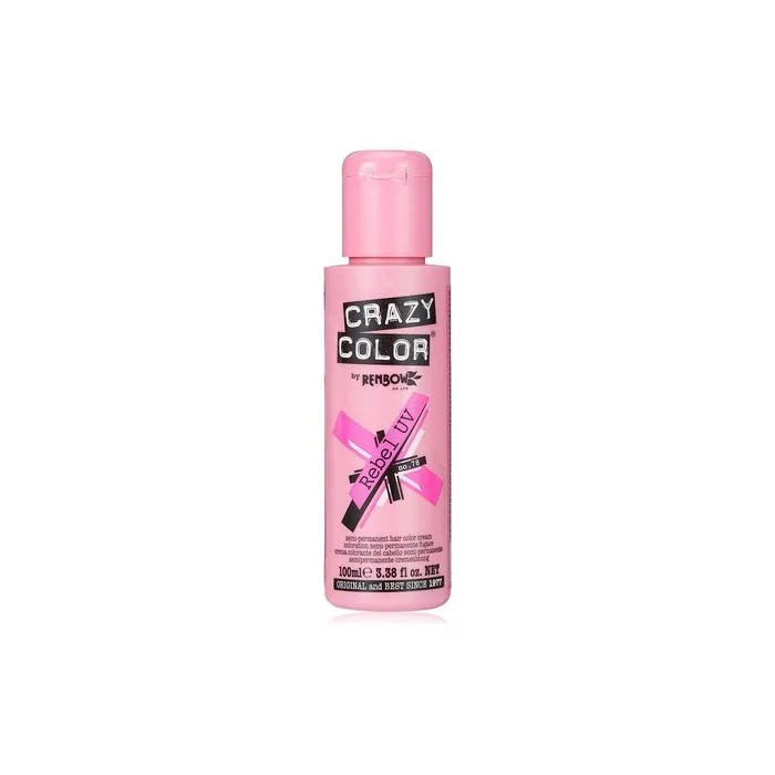 Crazy Color Semi-Permanent Hair Color Cream Rebel UV 100ml