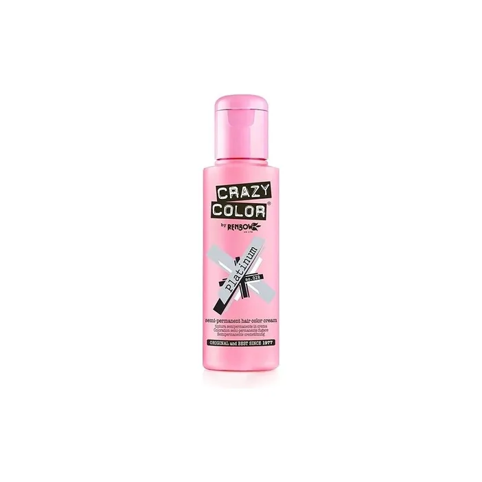 Renbow Crazy Color Semi Permanent Hair Color Cream Platinum No.28 100ml