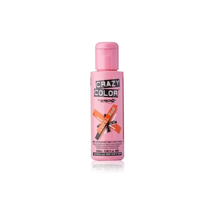 Crazy Colour Coral Red Hair Dye 100ml