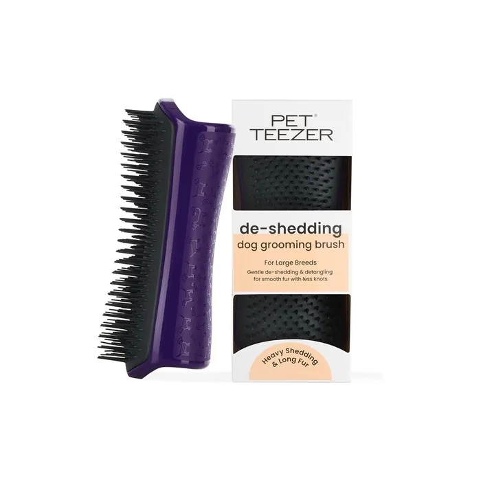 Tangle Teezer Large Pet Teezer De-Shedding Grooming Brush for Dry Hair or Bath
