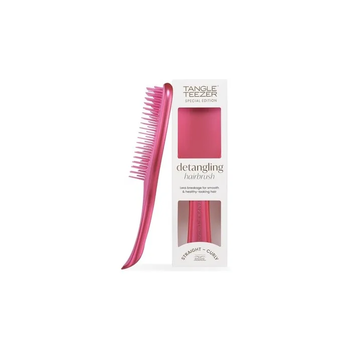 Tangle Teezer Ultimate Detangler Chrome Hot Pink Hair Brush