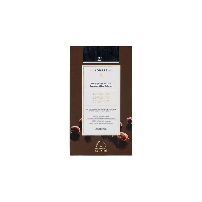 Korres Argan Oil Advanced Colorant 2.1 Blue Black 2.1