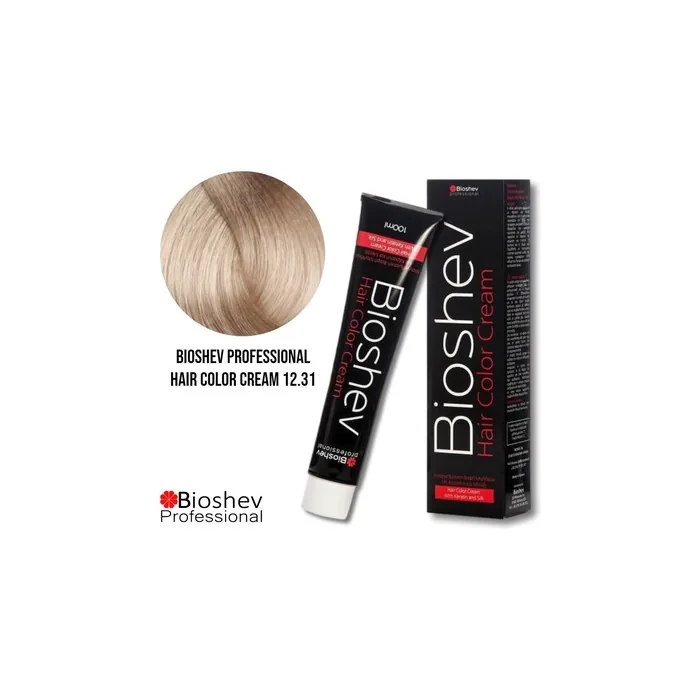 Bioshev Professional Hair Color Cream 100ml - Extra Lightening Beige Blond