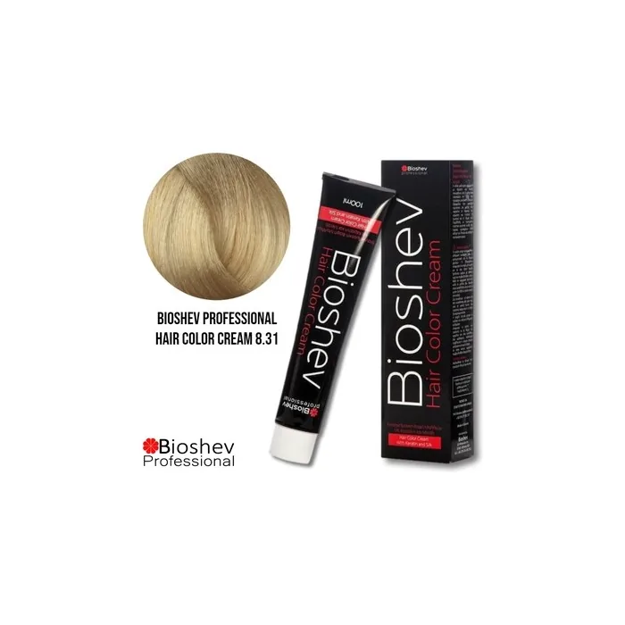 Bioshev Professional Hair Color Cream - 100ml - Beige Light Blond 8.31