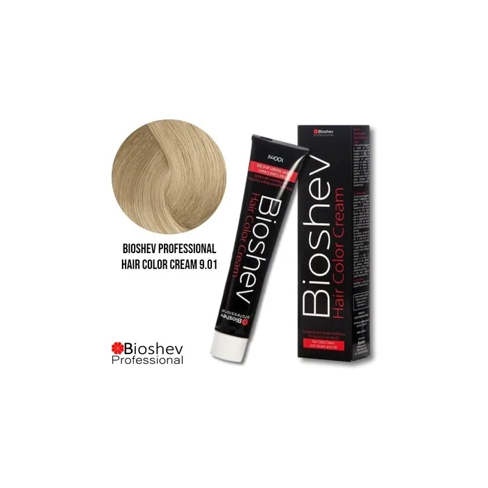 Bioshev Professional Hair Color Cream Bio-Lights - 100ml - 9.01 / Light Blond Natural Ash