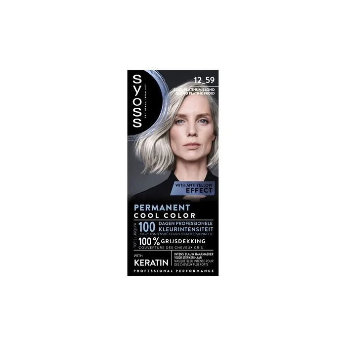 Syoss Colors Cool Blonde 12.59 Cool Platinum Blond Hair Color