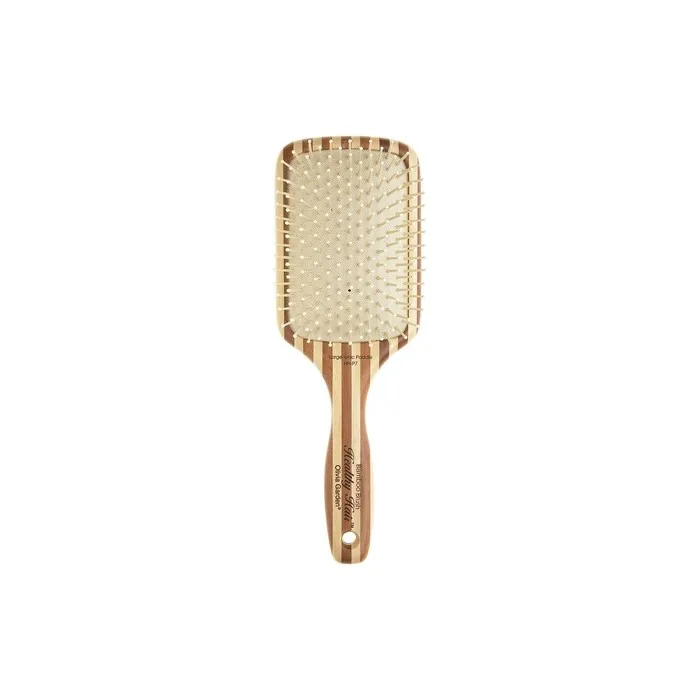Olivia Garden Bamboo Touch Brush Eco-conscious Bamboo Detangle Hair Brush Nylon Bristles Size L