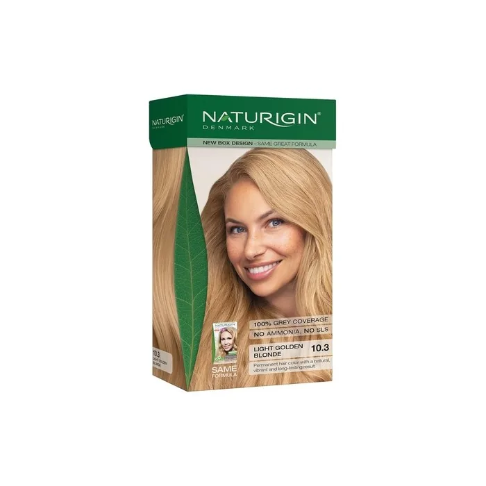 Naturigin Light Golden Blonde Hair Dye 103 Permanent Hair Color with Natural Ingredients