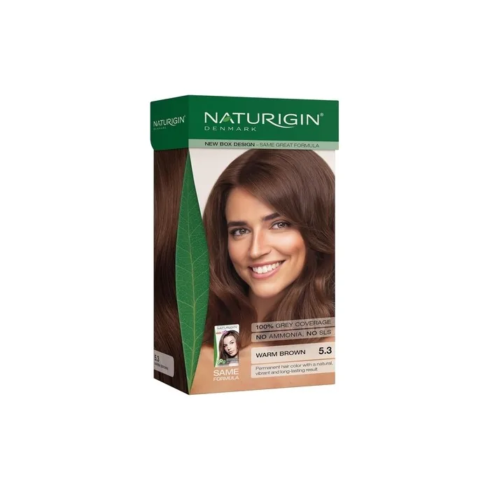 Naturigin Warm Brown Hair Dye 53 Permanent Hair Color with Natural Ingredients