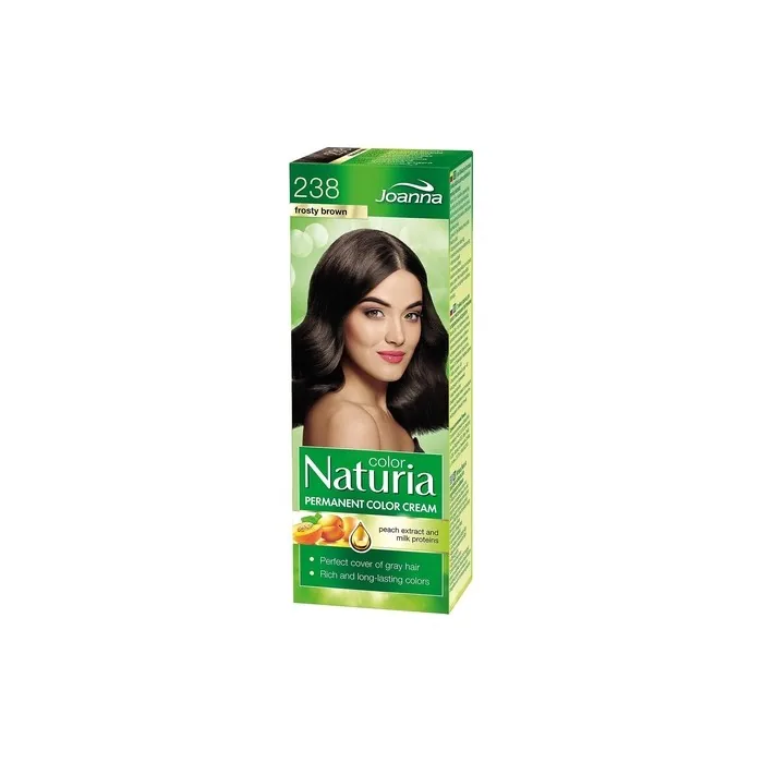 Naturia Permanent Hair Color Cream with Milk Proteins and Peach Extract Frosty Brown 100g
