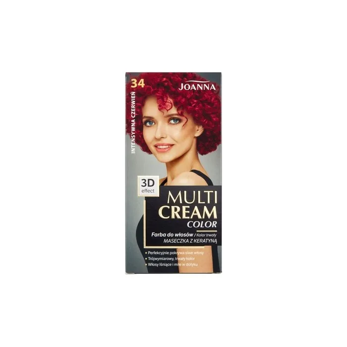 Joanna Multi Cream Color Hair Dye 34 Intense Red