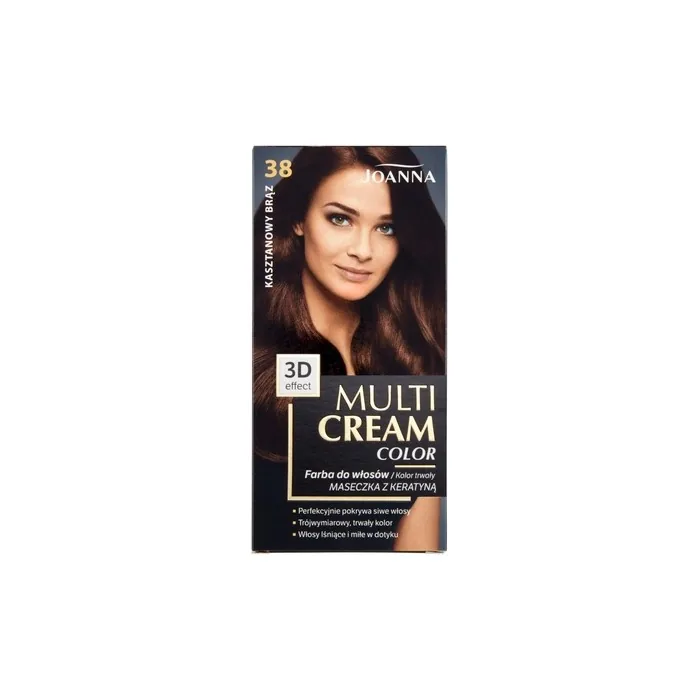 Joanna Multi Cream Color Hair Dye 38 Chestnut Brown