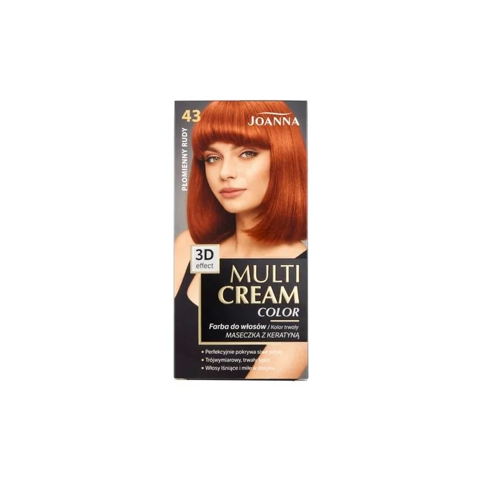 Joanna Multi Cream Color Hair Dye 43 Fiery Red