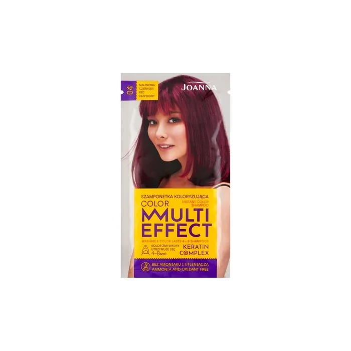 Joanna Multi Effect Keratin Complex Color Instant Color Shampoo 04 Raspberry Red 35g