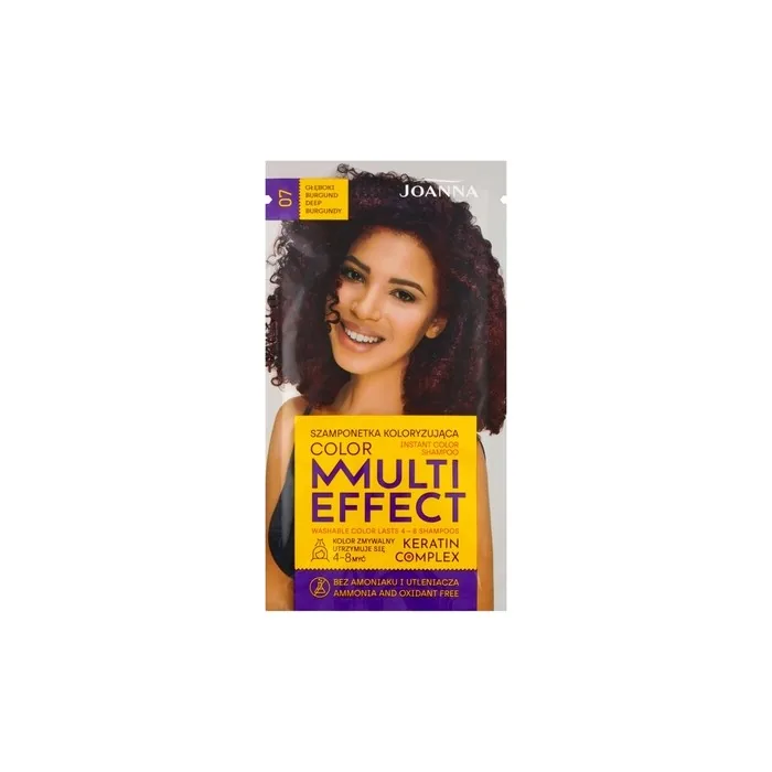 Joanna Multi Effect Keratin Complex Color Instant Color Shampoo 07 Deep Burgundy - 35g