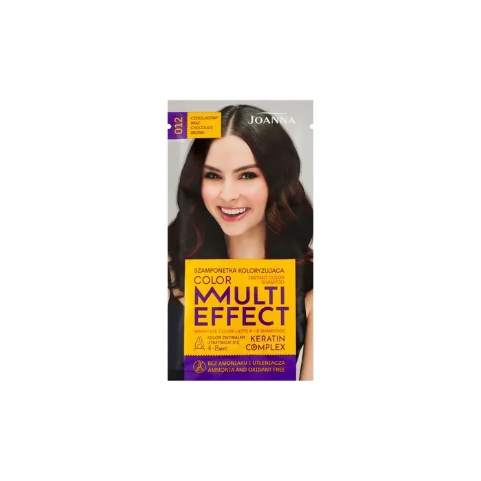 Joanna Multi Effect Keratin Complex Color Instant Color Shampoo 012 Chocolate Brown - 35g