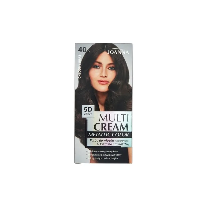 Joanna Multi Cream Metallic Color 5d Effect Hair Dye 40.5 Cool Brown