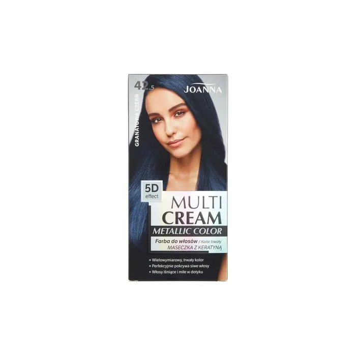Joanna Multi Cream Metallic Color 5d Effect Hair Dye 42.5 Navy Blue Red