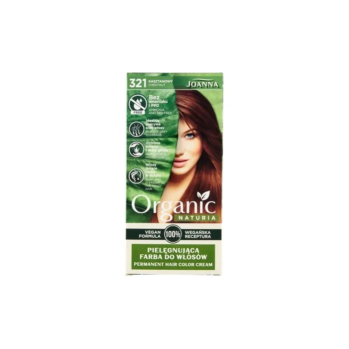 Joanna Naturia Organic Hair Dye Without Ammonia And Ppd 321 Chestnut