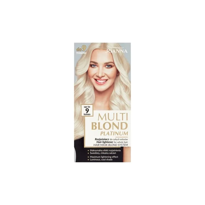 Joanna Multi Blond Platinum Hair Lightener for Whole Hair - Lightens Hair by Up to 9 Tones