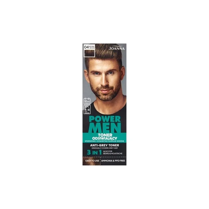 Joanna Power Men Toner For Grey Hair 04 Natural Brown 80g