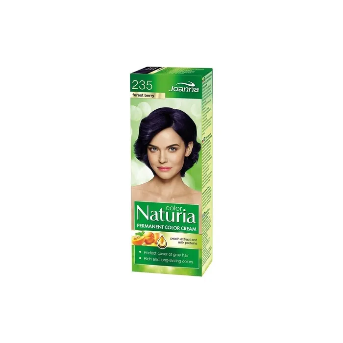 Naturia Permanent Hair Color Cream Forest Berry 100g with Milk Proteins and Peach Extract