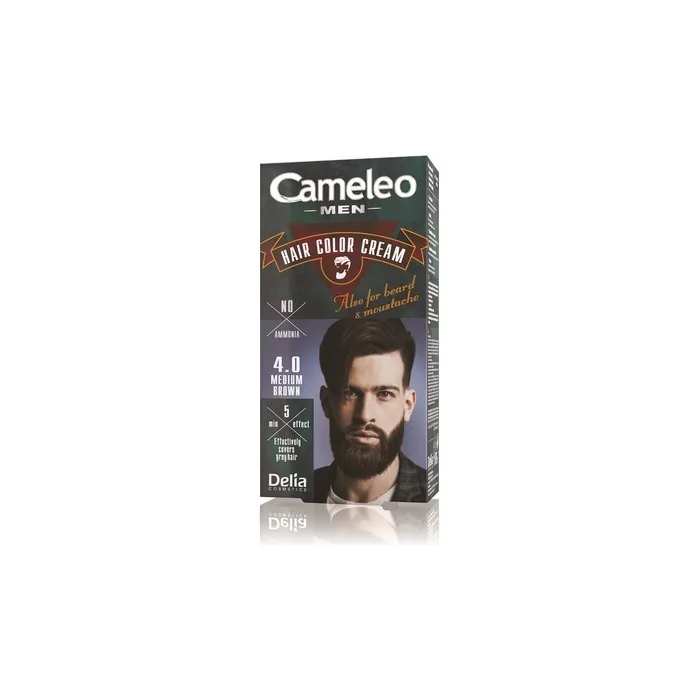 Cameleo Men Hair Color Cream - 4.0 Medium Brown, 30ml