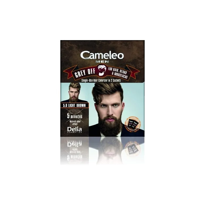 Cameleo Men Colour Cream Light Brown Grey Off Single-Use Colorizer - Pack of 2