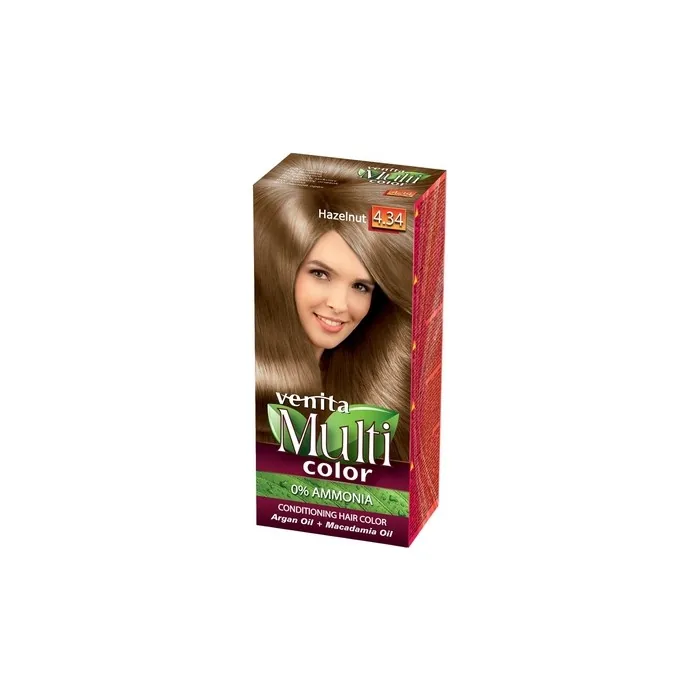 Venita Multicolor Hair Care Dye 4.34 Hazelnut 100ml