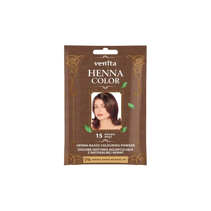 Venita Henna Color Herbal Coloring Conditioner With Natural Henna 15 Brown 25g