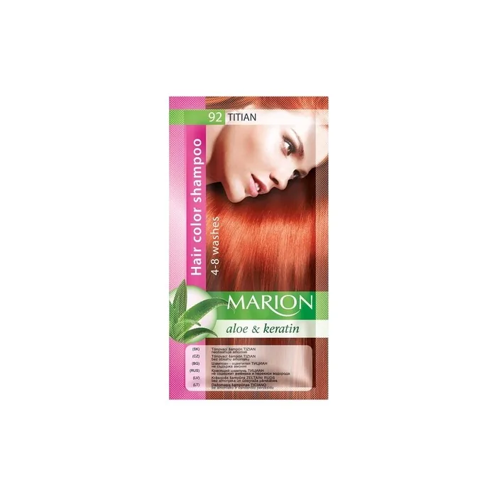 Marion Hair Dye Shampoo Bag Semi-Permanent Colour 4 to 8 Washes with Aloe