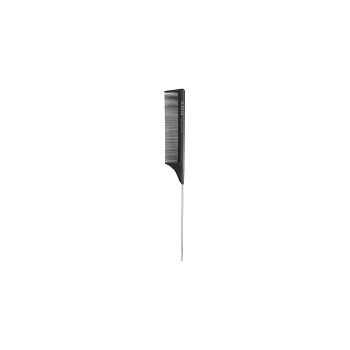 T4B LUSSONI Pin Tail Comb Antistatic and Break-Resistant Carbon Comb with Fine Teeth and Sectioning Tooth