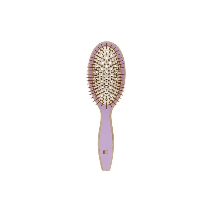 T4B ILU BambooM Detangling Eco Friendly Bamboo Hairbrush Wild Lavender Oval