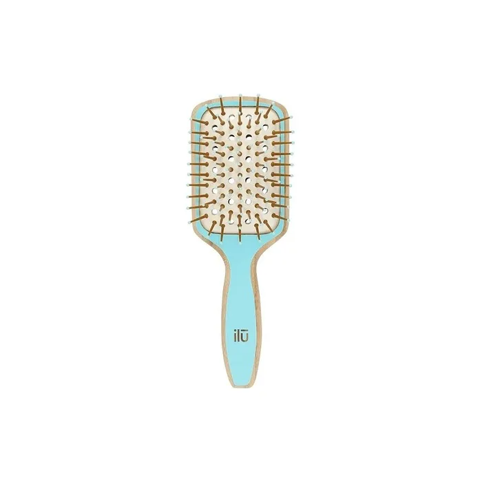 T4B ILU BambooM Detangling Eco Friendly Bamboo Hairbrush Ocean Breeze Rectangular Mini