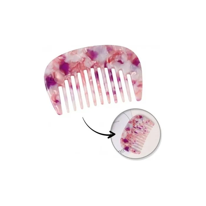 Ecarla Pocket Comb With Marble Acetate For Detangling Hair Scz16r