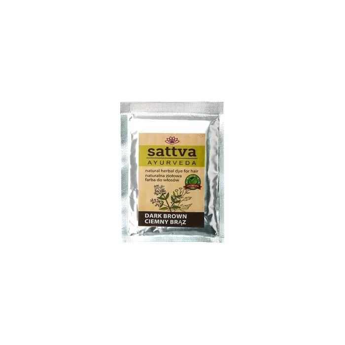 Sattva Natural Herbal Dye for Hair Dark Brown 10g