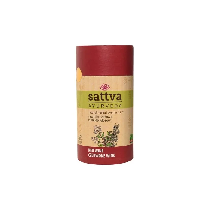 Natural Hair Color in Red Wine - Double Portion of Sattva Ayurveda: Henna Hair Color for Allergies - Organic Plant Hair Color for Natural Color, Red Hair Color Volume and Shine - ECOCERT