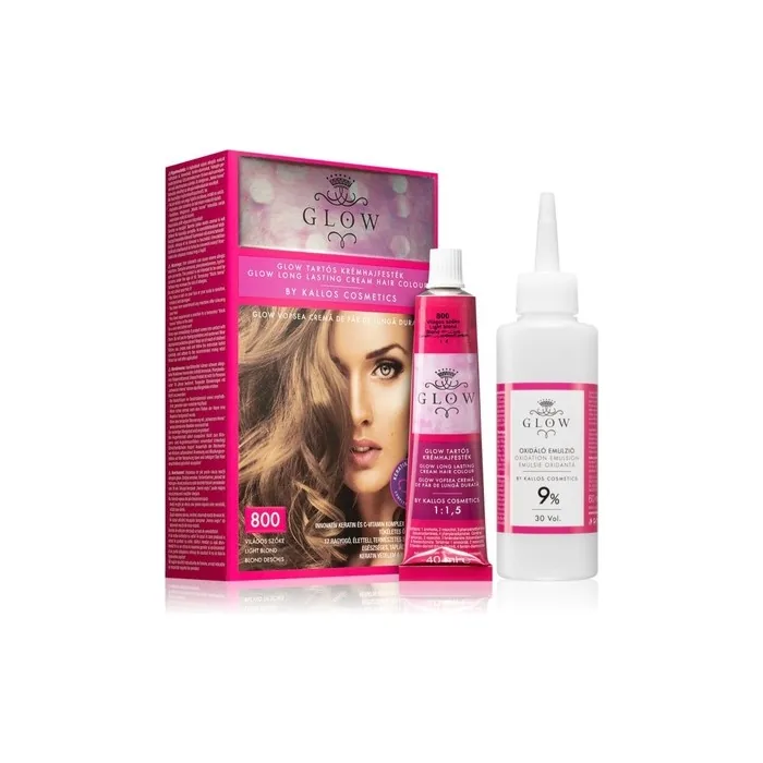Kallos Glow Permanent Hair Color 800 Light Blonde